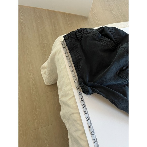 American Eagle Jeans Womens 12 Black Cargo Y2K Street Stretch Elastic Waist - Picture 9 of 12